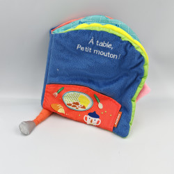 Livre d'éveil tissu doudou A table petit mouton AUZOU