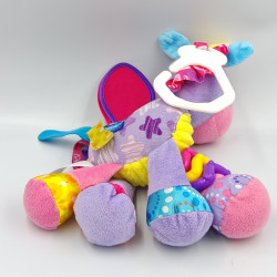 Doudou eveil licorne mauve rose PLAYGRO