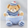 Doudou ours boule marin bavoir poisson rouge brodé TAKINOU