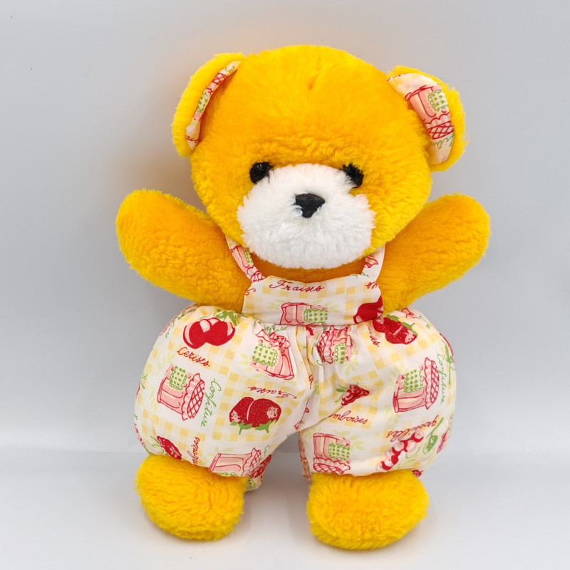 Doudou ours orange confiture framboise fraise NOUNOURS