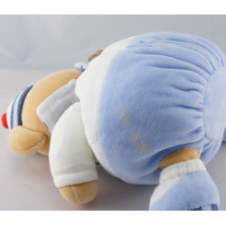 Doudou ours marin bavoir poisson rouge brodé TAKINOU