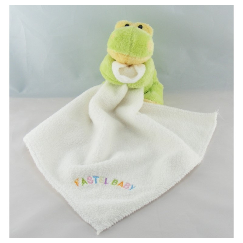 Doudou plat grenouille bleu vert CP INTERNATIONAL