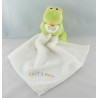 Doudou plat grenouille bleu vert CP INTERNATIONAL