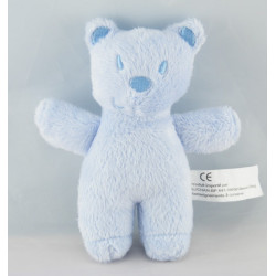 Doudou plat éponge souris bleu AUCHAN