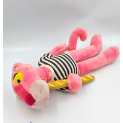 Ancienne Peluche la panthére rose Pink Panther tee shirt rayé baguette