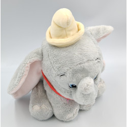 Doudou peluche éléphant gris Dumbo col rouge DISNEY NICOTOY