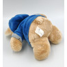 Doudou ours beige gilet bleu capuche NICOTOY