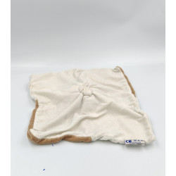 Doudou plat vache daisy blanc marron fleur JOLLYBABY