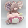 Doudou veilleuse souris mauve rose fleurs Nina NOUKIE'S