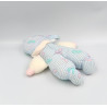 Doudou poupée chiffon bleu blanc rayé noeuds COROLLE