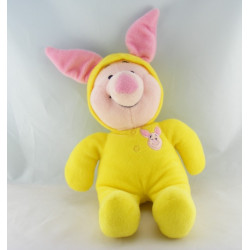 Doudou cochon Porcinet pyjama jaune DISNEY NEUF