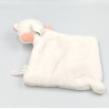 Doudou plat ours blanc rose SUCRE D'ORGE