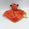 Doudou plat tigre orange jaune ORCHESTRA