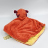 Doudou plat tigre orange jaune ORCHESTRA