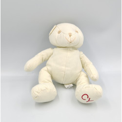 Doudou ours tissu blanc...
