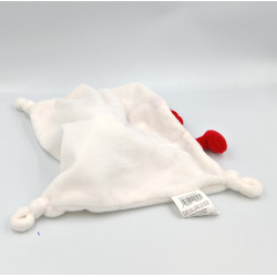 Doudou plat cigogne blanche noir rouge Alsace CREATION GROSS