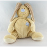 Doudou lapin beige queue et nez bleu Bloupi JOLLYBABY