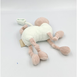 Mini doudou chat beige bleu TOP TRIO PREMAMAN