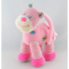 Doudou musical vache rose gris poussin foulard vert NICOTOY