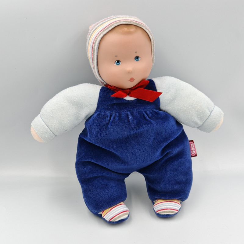 Ancien doudou poupée bleu GOTZ