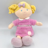 Doudou et compagnie poupée fille Melle rose nattes blonde