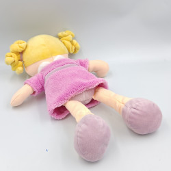 Doudou et compagnie poupée fille Melle rose nattes blonde