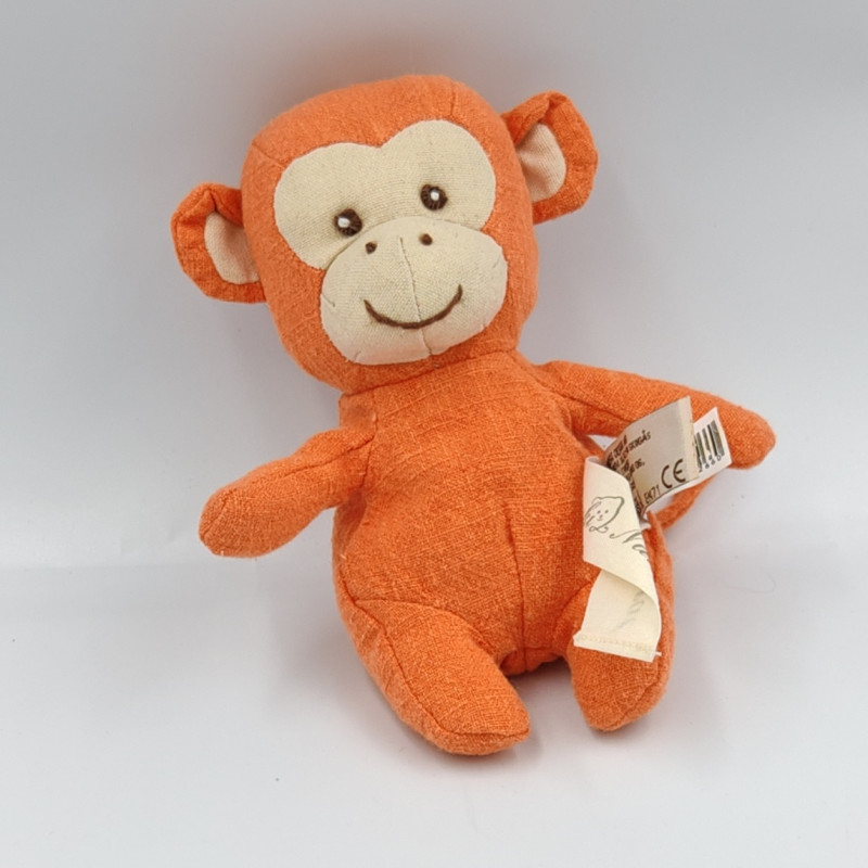 Doudou singe orange BUKOWSKI