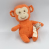 Doudou singe orange BUKOWSKI