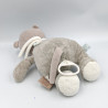 Doudou musical hippopotame gris bleu blanc NATTOU