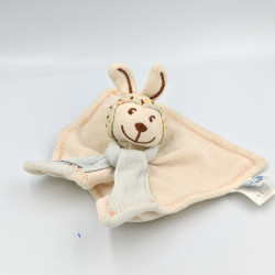 Doudou plat lapin beige créme bleu BABYGRO