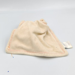 Doudou plat lapin beige créme bleu BABYGRO