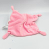 Doudou plat lapin blanc rose étoiles tutu TEX BABY