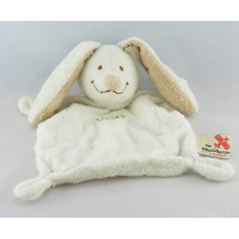 Doudou lapin blanc beige NICOTOY