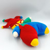 Doudou lutin clown arlequin jaune vert rouge bleu LUCKSON