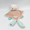 Doudou plat chat panthère blanc beige bleu LEA NATTOU