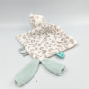 Doudou plat chat panthère blanc beige bleu LEA NATTOU