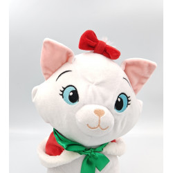 Peluche sonore Chat blanc Marie cape rouge de Noël Les Aristochats Disney