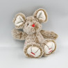 Doudou souris marron ROUGE KALOO
