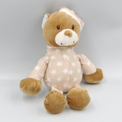 Doudou ours marron beige étoiles FILANTEX