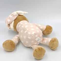 Doudou ours marron beige étoiles FILANTEX