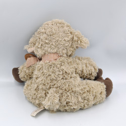 Doudou peluche mouton beige marron LOUISE MANSEN