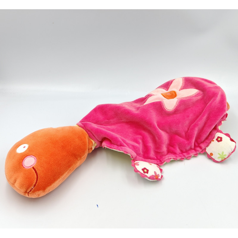 Doudou range pyjama tortue rose orange verte SUCRE D'ORGE