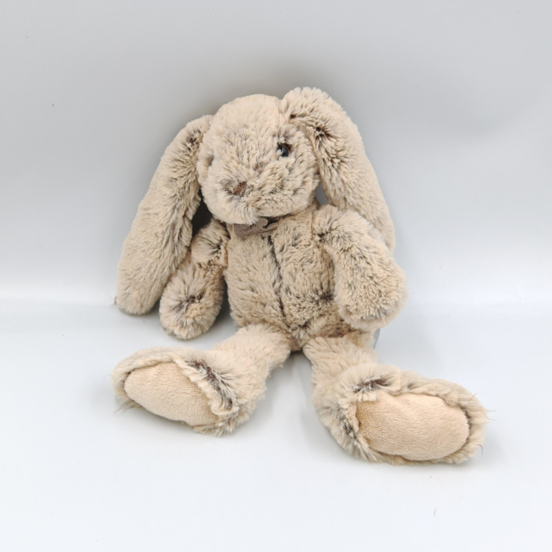 Doudou lapin beige marron Les Copains Câlins HISTOIRE D'OURS