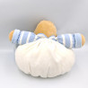 Doudou patapouf lapin blanc bleu bateau enfant KALOO