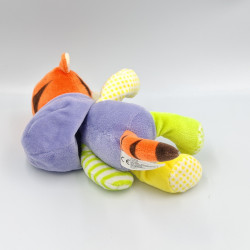 Peluche Tigrou pyjama mauve jaune vert