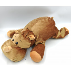 Doudou peluche rhinocéros marron SUPER TOYS
