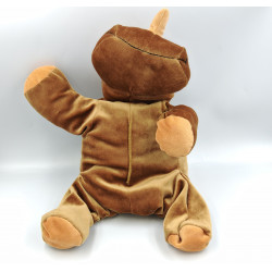 Doudou peluche rhinocéros marron SUPER TOYS