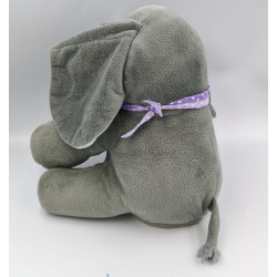 Peluche interactive sonore éléphant gris bleu FLAPPY BABY GUND