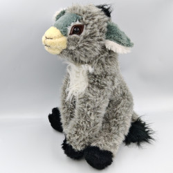 Ancienne peluche ane gris blanc noir