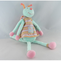 Doudou Criquet bleu turquoise Zéphir et Zoé MOULIN ROTY 